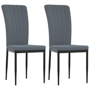 vidaXL Chaises de salle à manger 2 pcs Velours gris foncé