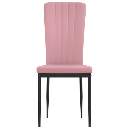 vidaXL Chaises de salle à manger 2 pcs Velours rose