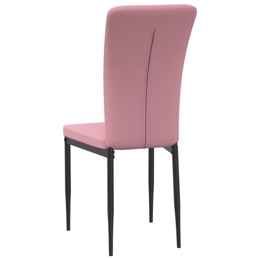 vidaXL Chaises de salle à manger 2 pcs Velours rose