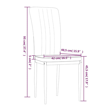 vidaXL Chaises de salle à manger 2 pcs Velours rose