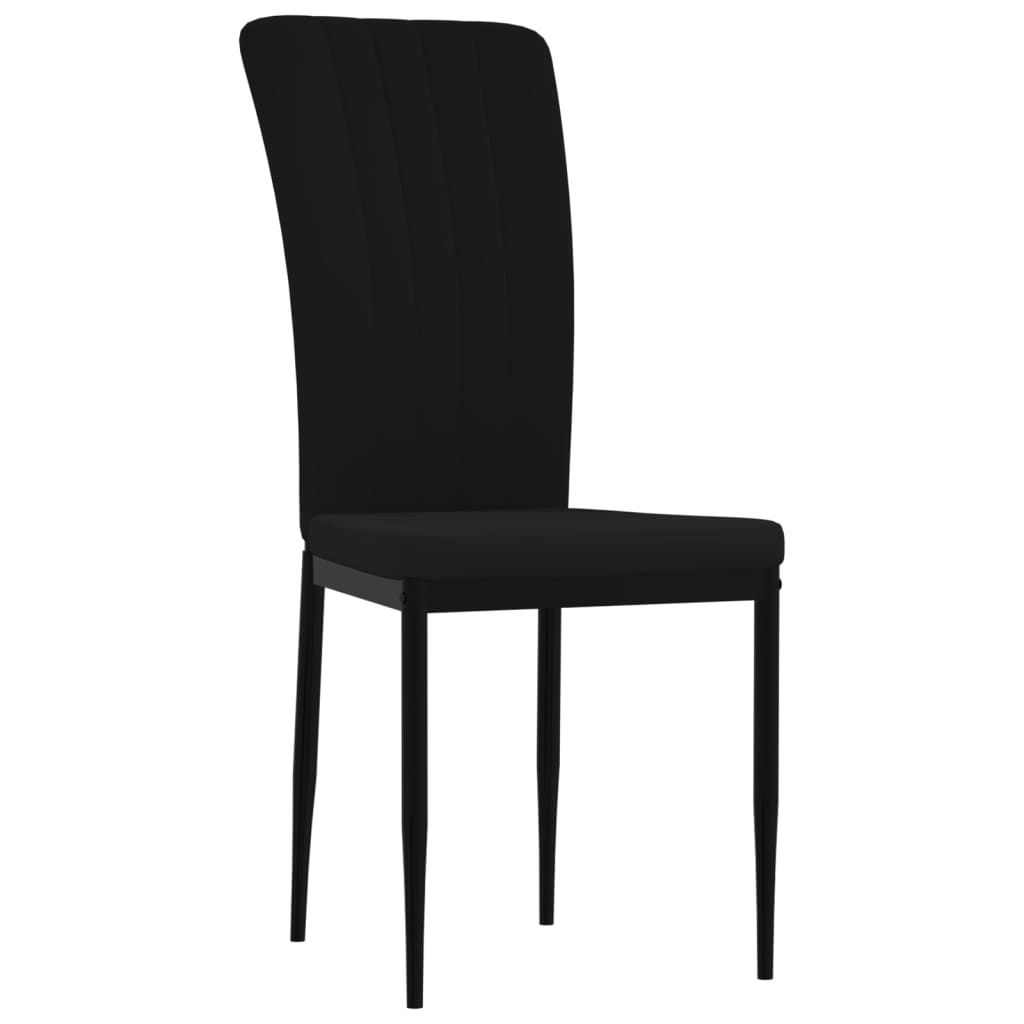 vidaXL Esszimmerstühle 2 Stk. Schwarz Samt