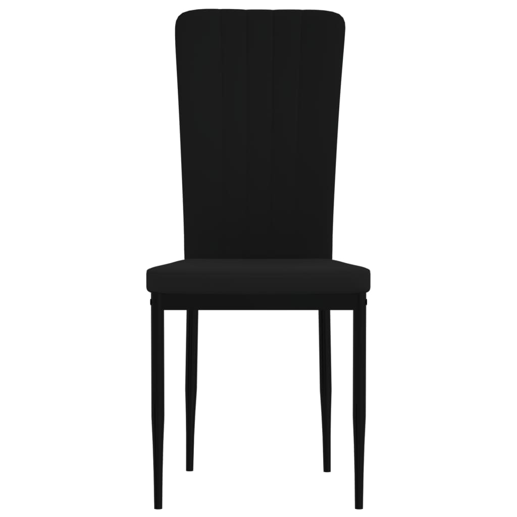 vidaXL Esszimmerstühle 2 Stk. Schwarz Samt