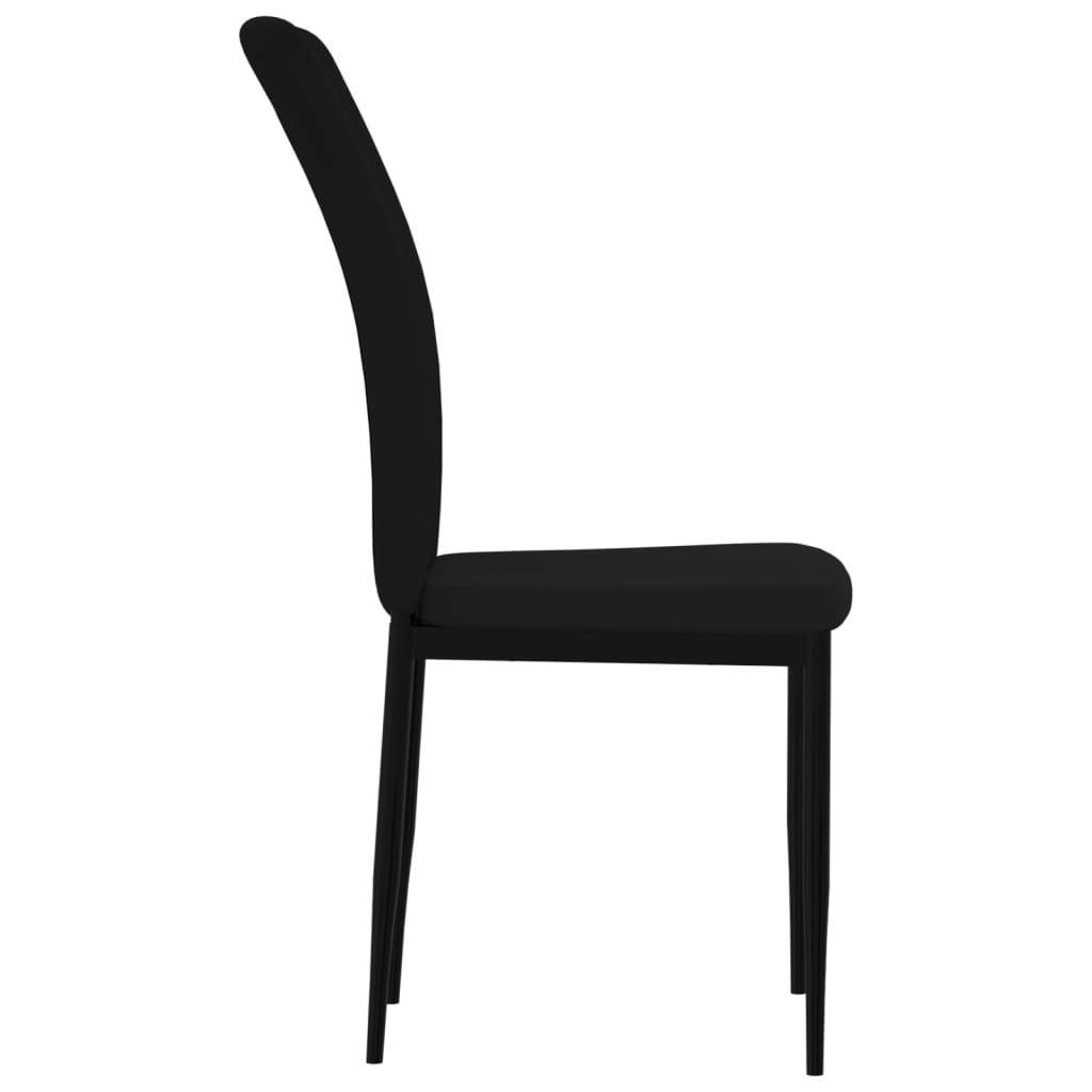 vidaXL Esszimmerstühle 2 Stk. Schwarz Samt