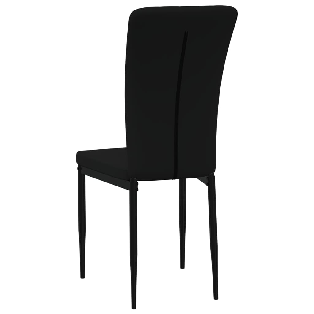 vidaXL Esszimmerstühle 2 Stk. Schwarz Samt