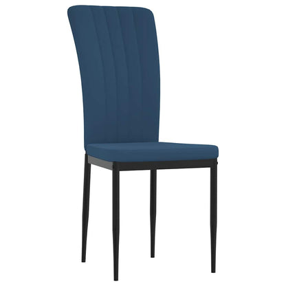 vidaXL Chaises de salle à manger 4 pcs Velours bleu