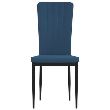 vidaXL Chaises de salle à manger 4 pcs Velours bleu