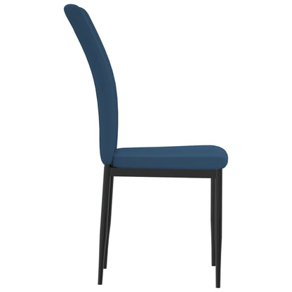 vidaXL Chaises de salle à manger 4 pcs Velours bleu