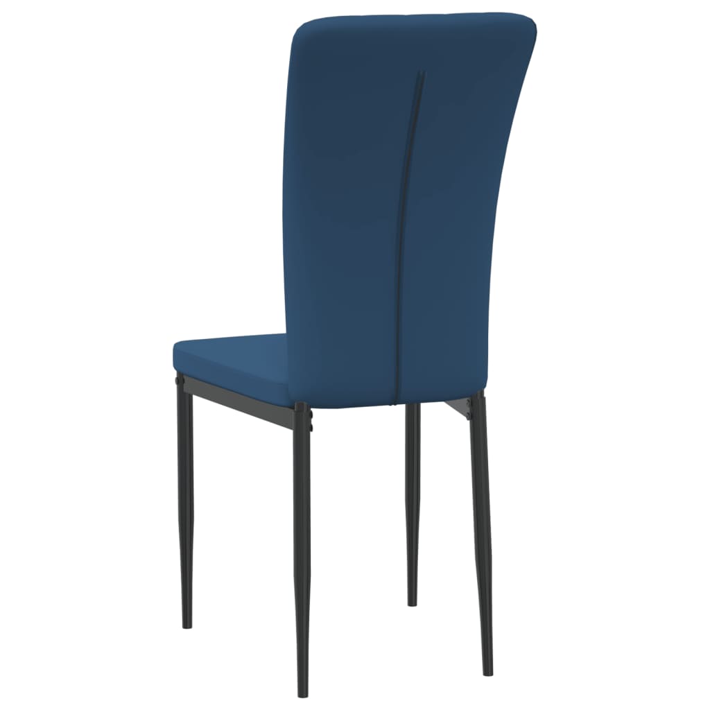 vidaXL Chaises de salle à manger 4 pcs Velours bleu