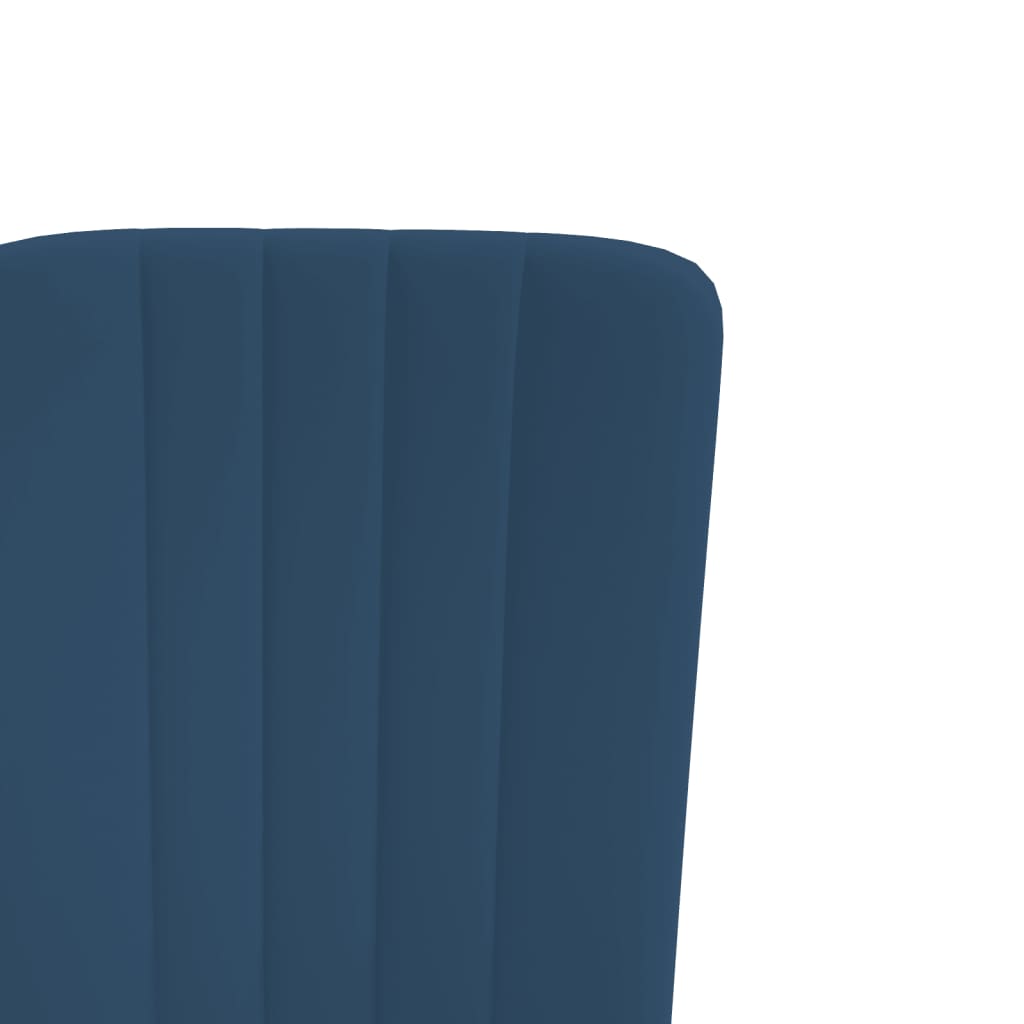 vidaXL Chaises de salle à manger 4 pcs Velours bleu