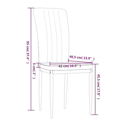 vidaXL Chaises de salle à manger 4 pcs Velours bleu