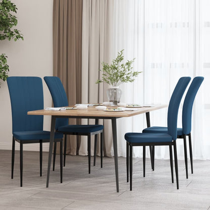 vidaXL Chaises de salle à manger 4 pcs Velours bleu
