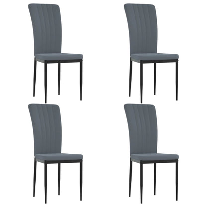 vidaXL Chaises de salle à manger 4 pcs Velours gris foncé