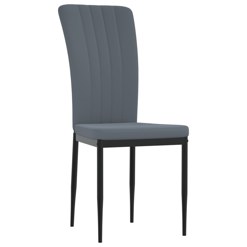 vidaXL Chaises de salle à manger 4 pcs Velours gris foncé