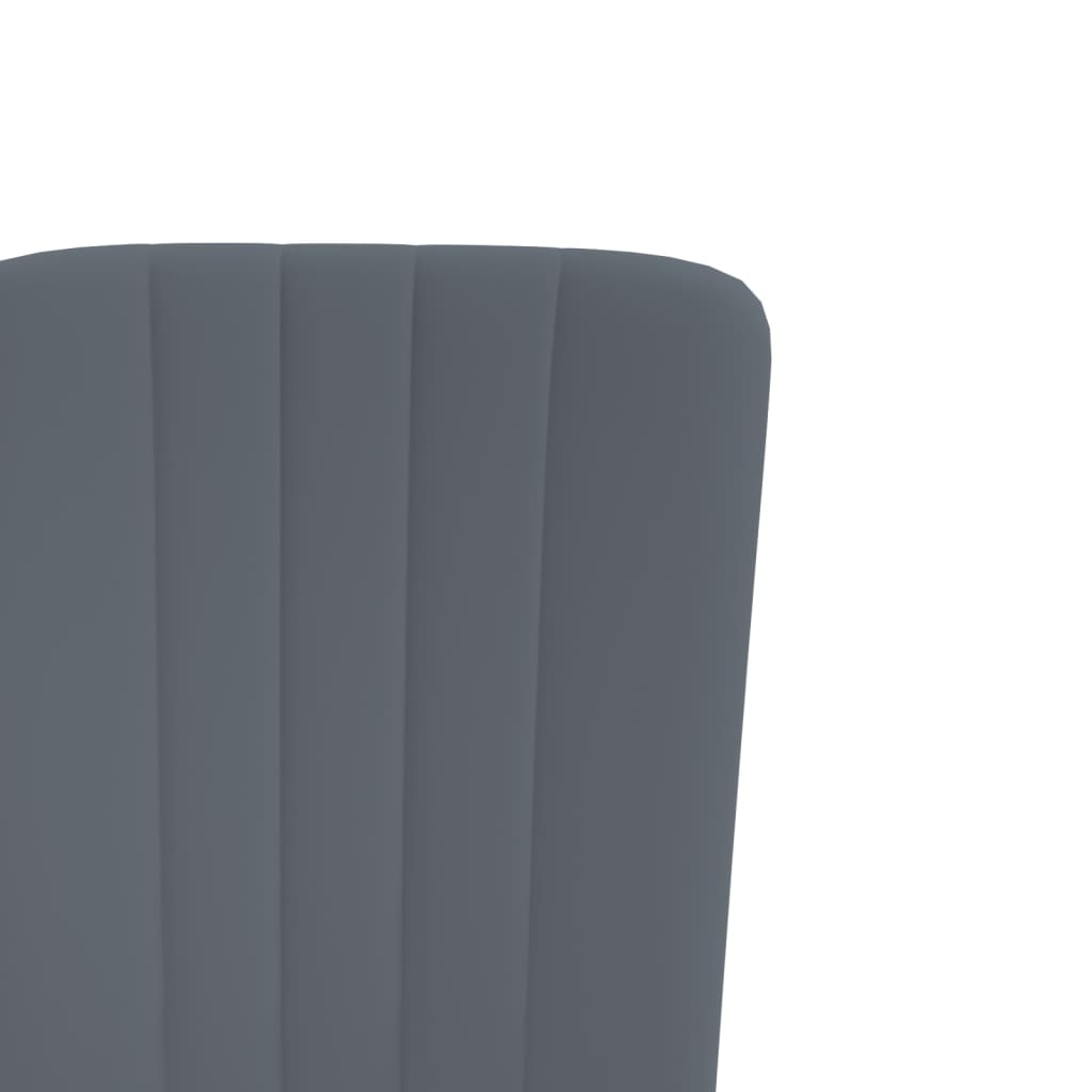 vidaXL Chaises de salle à manger 4 pcs Velours gris foncé