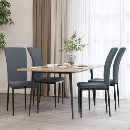 vidaXL Chaises de salle à manger 4 pcs Velours gris foncé