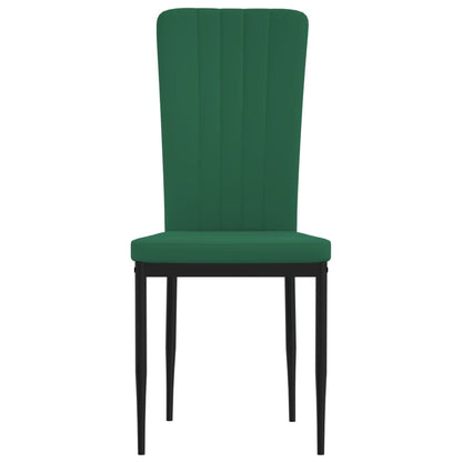vidaXL Chaises de salle à manger 4 pcs Vert foncé Velours