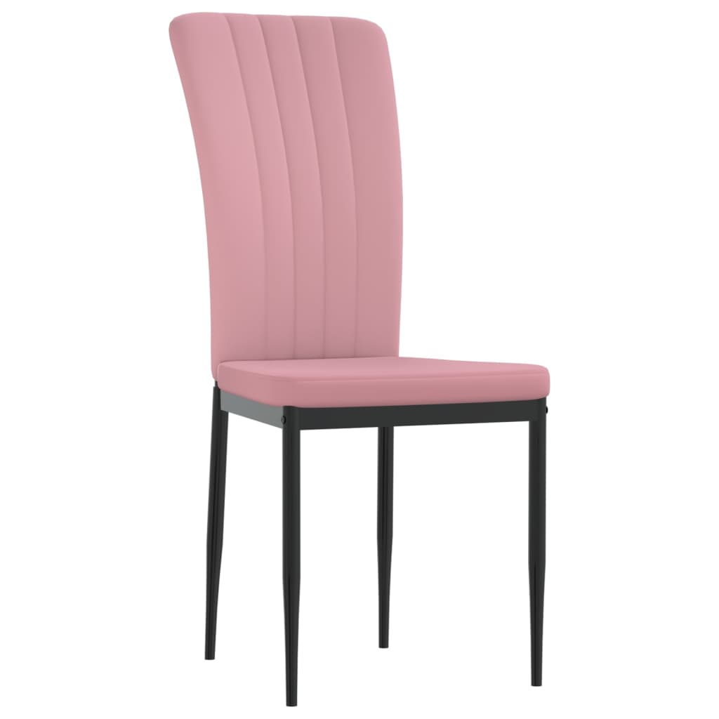 vidaXL Chaises de salle à manger 4 pcs Velours rose