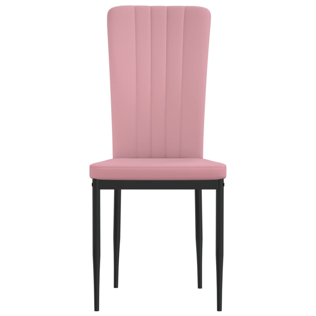 vidaXL Chaises de salle à manger 4 pcs Velours rose