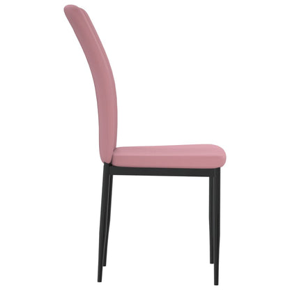 vidaXL Chaises de salle à manger 4 pcs Velours rose