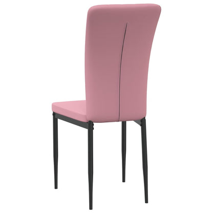vidaXL Chaises de salle à manger 4 pcs Velours rose