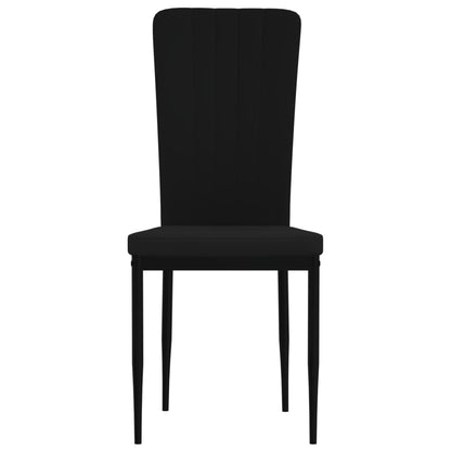 vidaXL Esszimmerstühle 4 Stk. Schwarz Samt