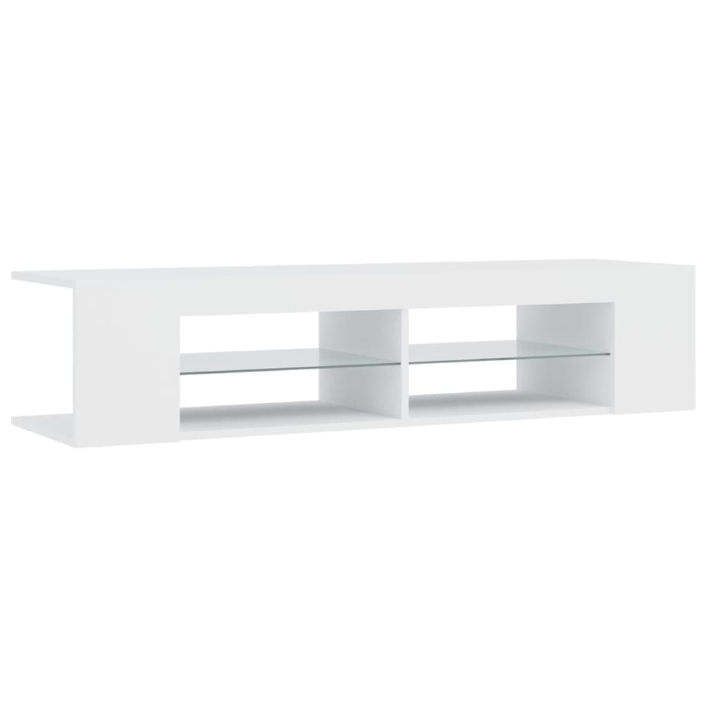 vidaXL TV-Schrank mit LED-Leuchten Weiß 135x39x30 cm