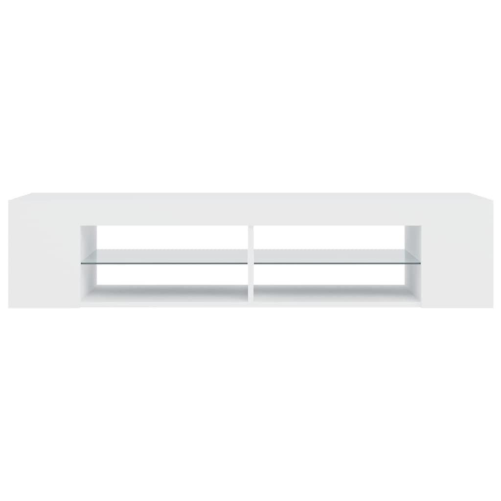 vidaXL TV-Schrank mit LED-Leuchten Weiß 135x39x30 cm