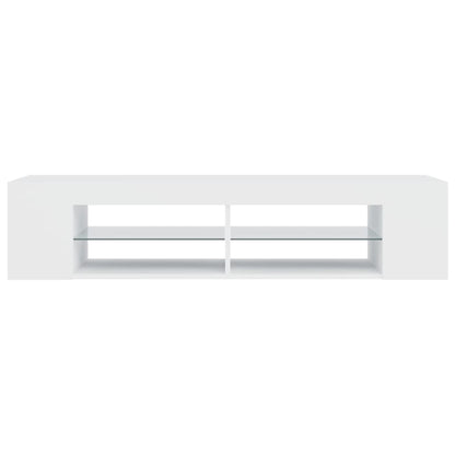 vidaXL TV-Schrank mit LED-Leuchten Weiß 135x39x30 cm