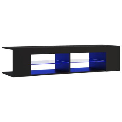 Meuble TV vidaXL avec lumières LED noir 135x39x30 cm