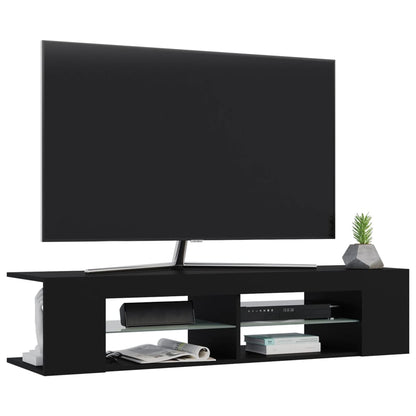 Meuble TV vidaXL avec lumières LED noir 135x39x30 cm