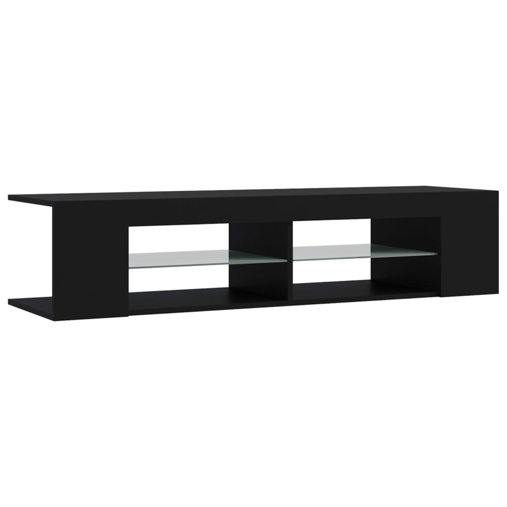 Meuble TV vidaXL avec lumières LED noir 135x39x30 cm