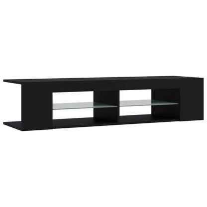 Meuble TV vidaXL avec lumières LED noir 135x39x30 cm