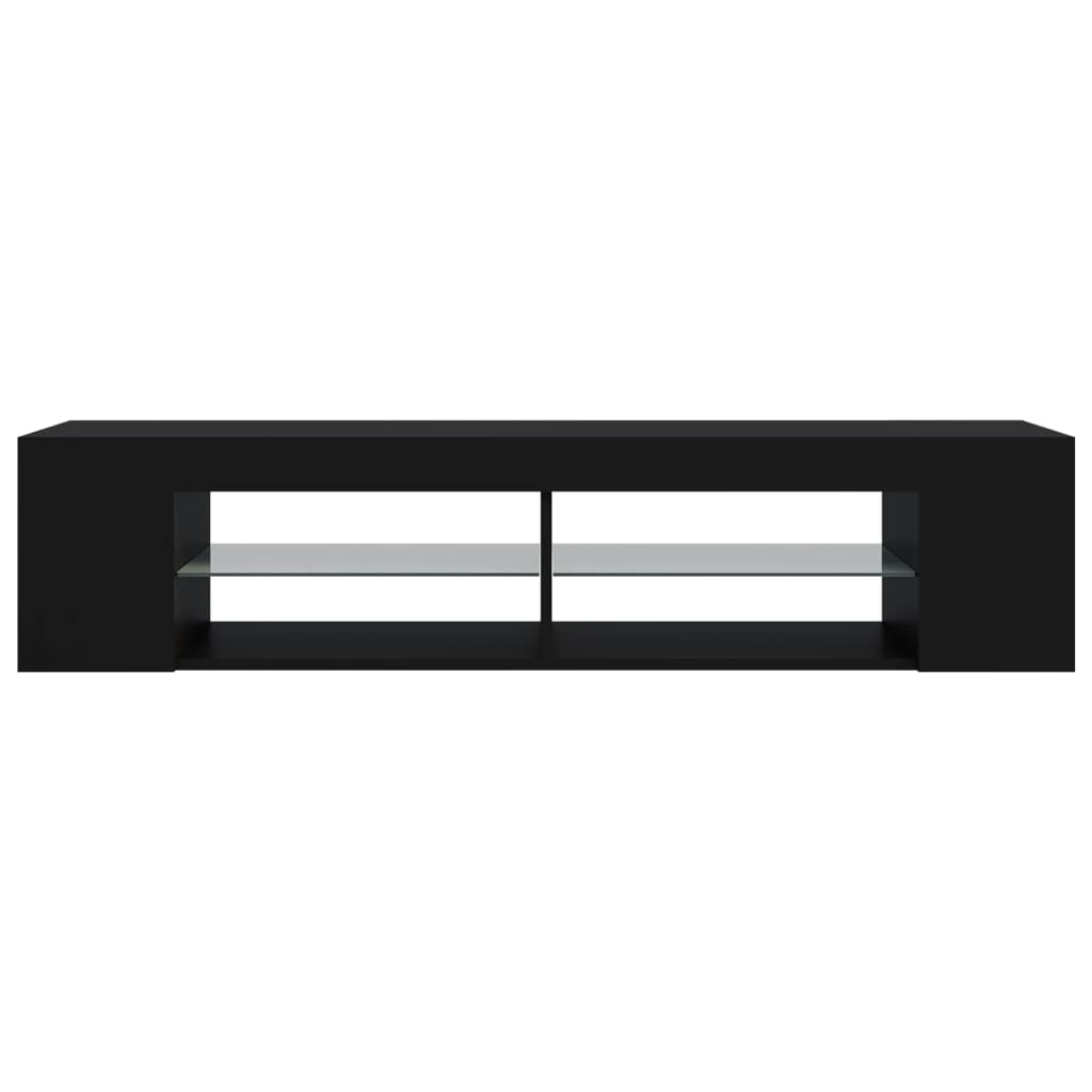Meuble TV vidaXL avec lumières LED noir 135x39x30 cm