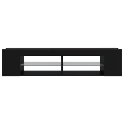Meuble TV vidaXL avec lumières LED noir 135x39x30 cm