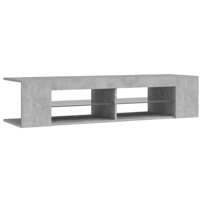 Meuble TV vidaXL avec lumières LED gris béton 135x39x30 cm