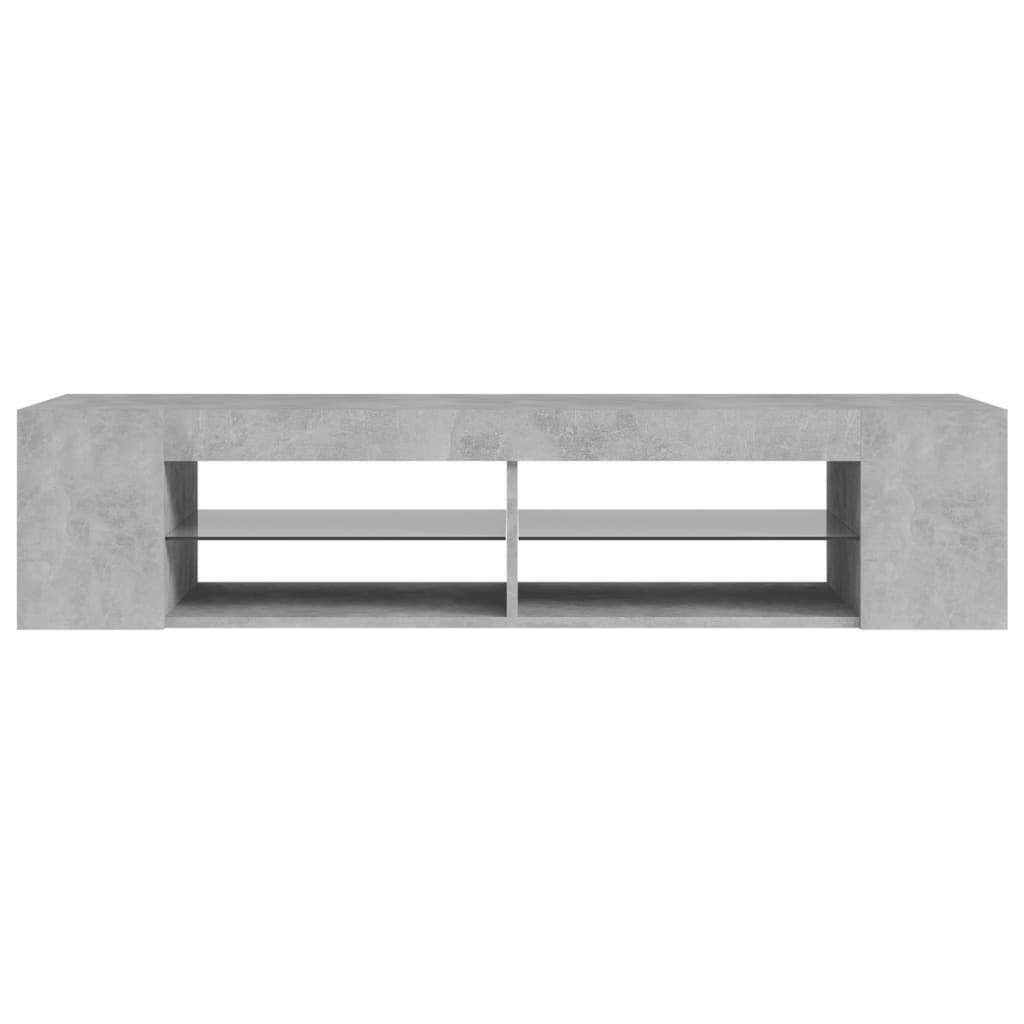 Meuble TV vidaXL avec lumières LED gris béton 135x39x30 cm