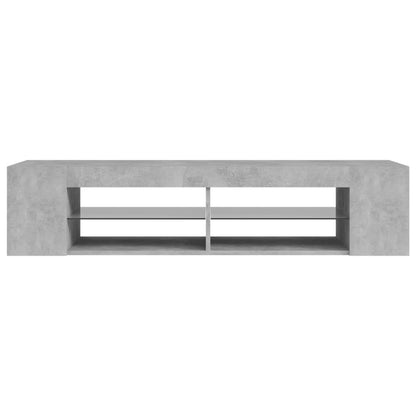 Meuble TV vidaXL avec lumières LED gris béton 135x39x30 cm