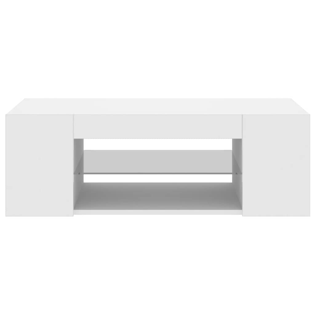 vidaXL TV-Schrank mit LED-Leuchten Weiß 90x39x30 cm