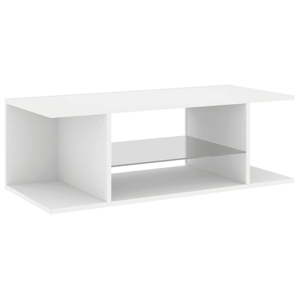 vidaXL TV-Schrank mit LED-Leuchten Weiß 90x39x30 cm