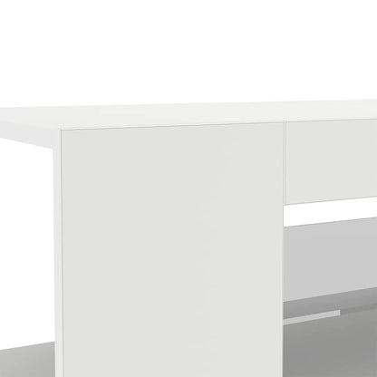 vidaXL TV-Schrank mit LED-Leuchten Weiß 90x39x30 cm