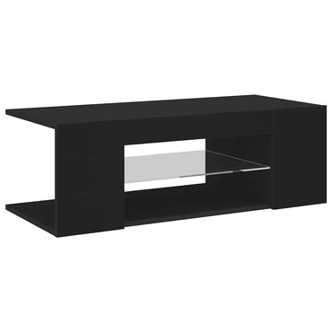 Meuble TV vidaXL avec lumières LED Noir 90x39x30 cm