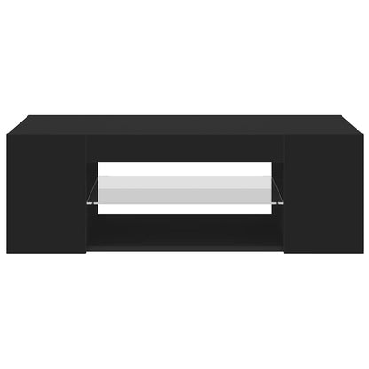 vidaXL TV-Schrank mit LED-Leuchten Schwarz 90x39x30cm