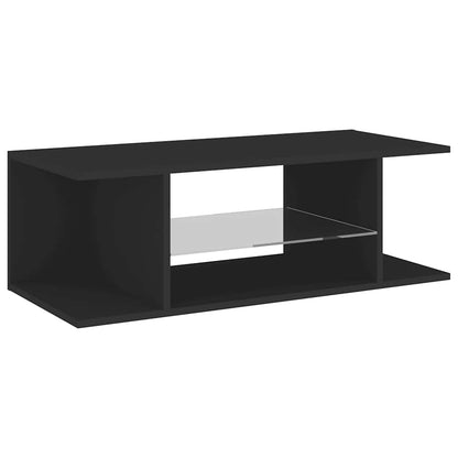 TV-Schrank mit LED-Leuchten Schwarz 90x39x30cm