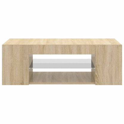 Meuble TV vidaXL avec lumières LED chêne Sonoma 90x39x30 cm