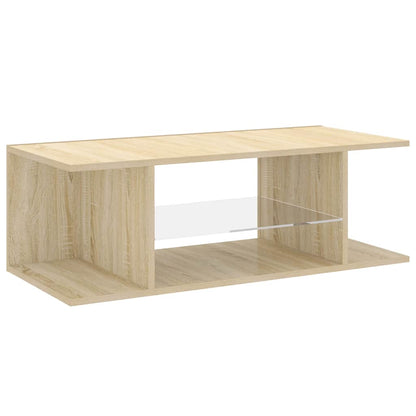 Meuble TV vidaXL avec lumières LED chêne Sonoma 90x39x30 cm