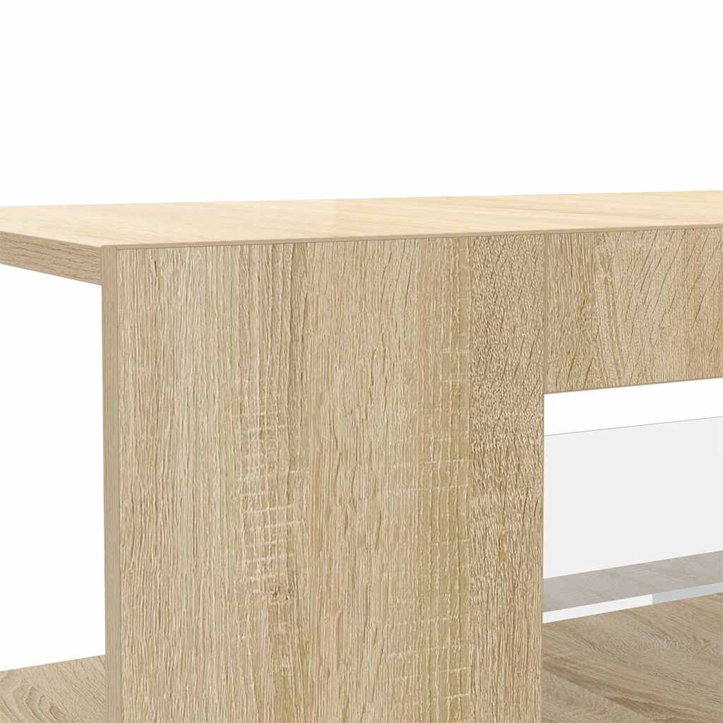 Meuble TV vidaXL avec lumières LED chêne Sonoma 90x39x30 cm