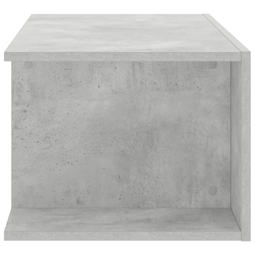 vidaXL Meuble TV avec lumières LED Gris béton 90x39x30 cm