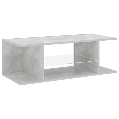 vidaXL Meuble TV avec lumières LED Gris béton 90x39x30 cm