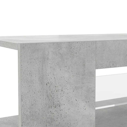 vidaXL Meuble TV avec lumières LED Gris béton 90x39x30 cm