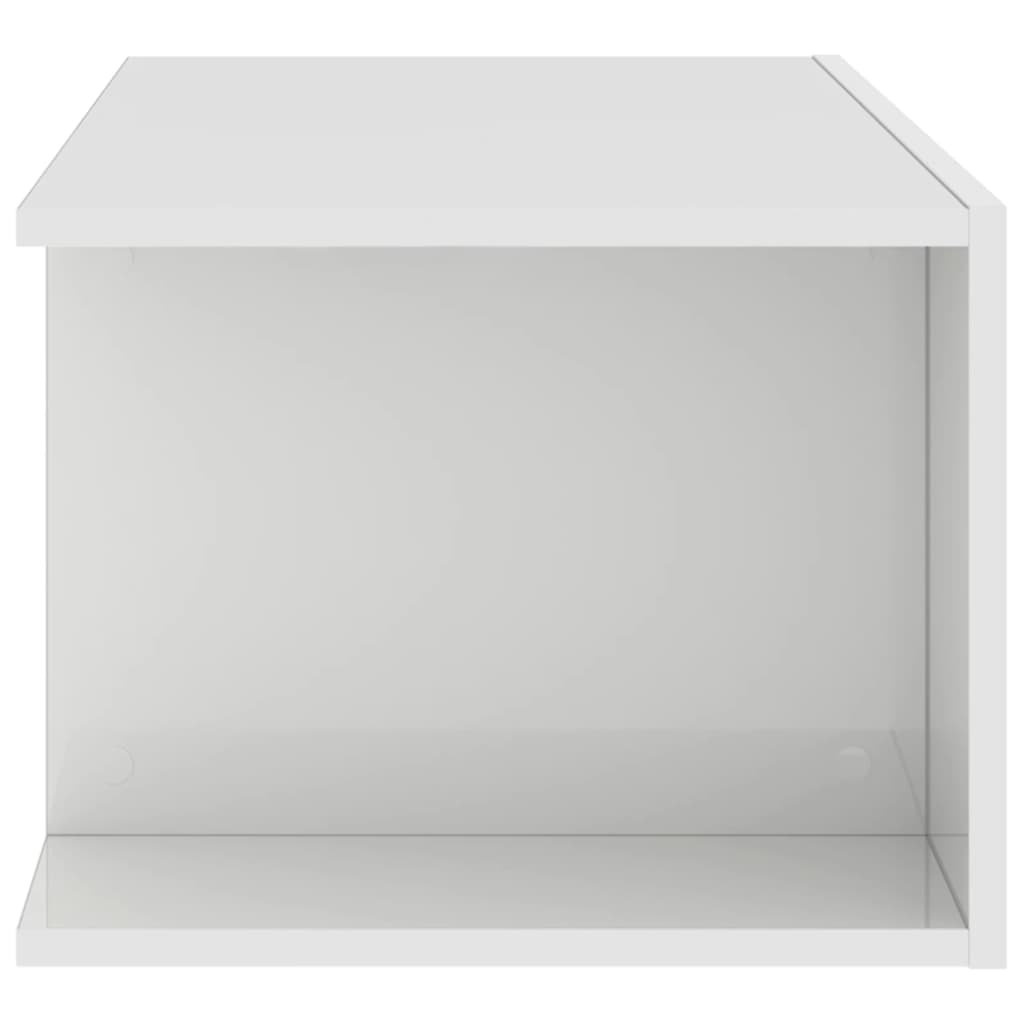 Meuble TV vidaXL avec lumières LED blanc brillant 90x39x30 cm